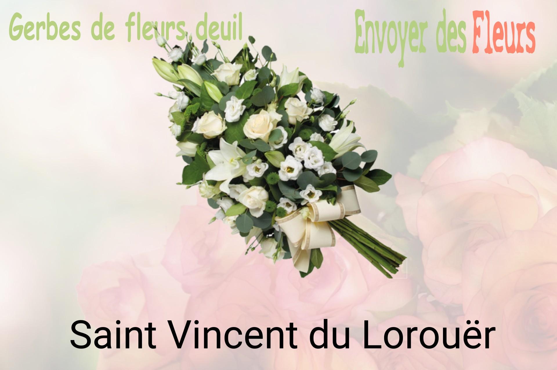 Gerbe de fleurs de deuil livrée à Saint-Vincent-du-Lorouër